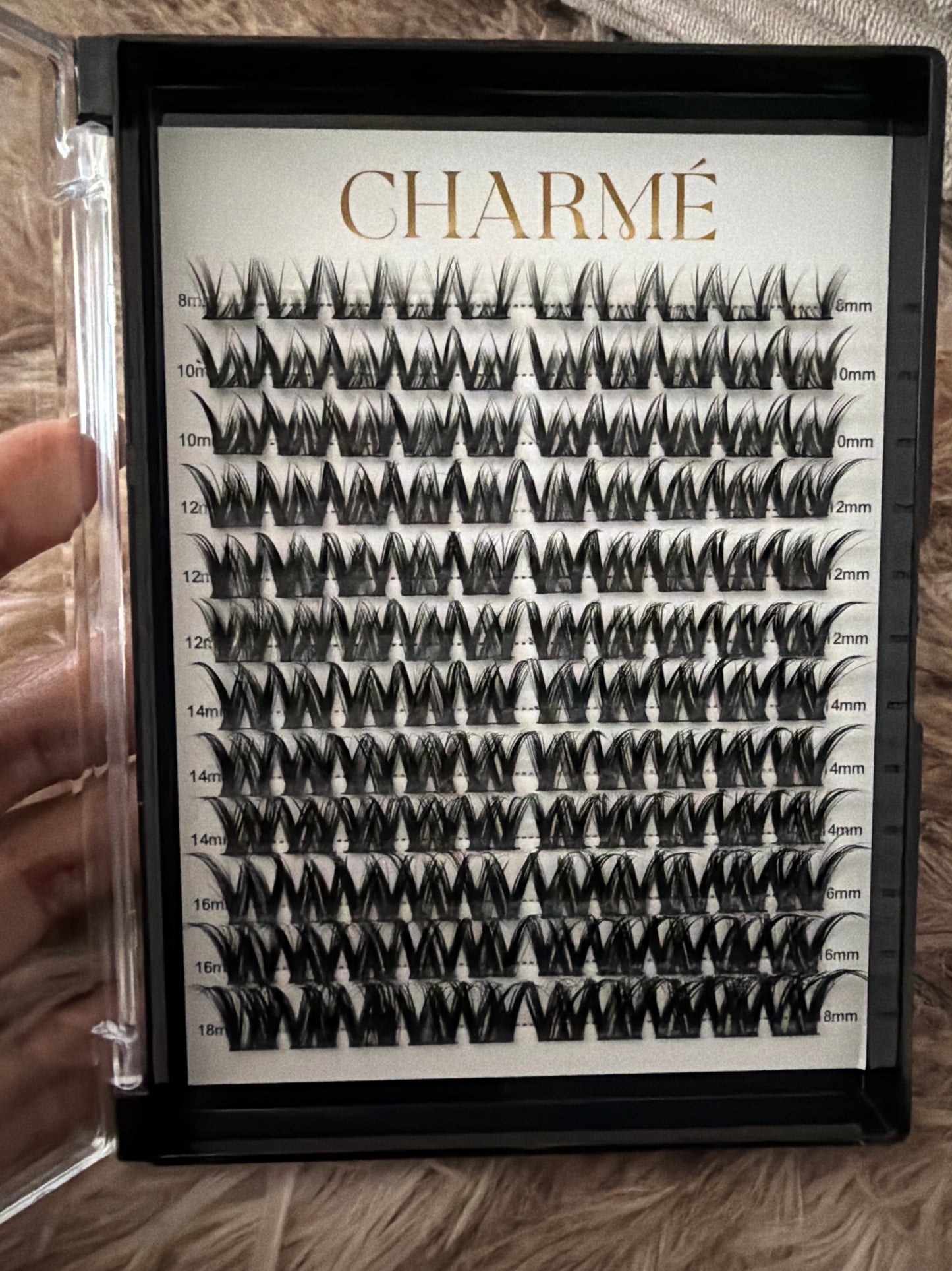 Charmé Obsession | Fluffy Wispy Lash Clusters | Reusable DIY Lash Tray